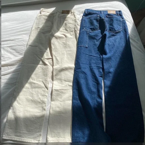 BUNDLE: Free People Tinsley Baggy High Rise Straight LegJeans